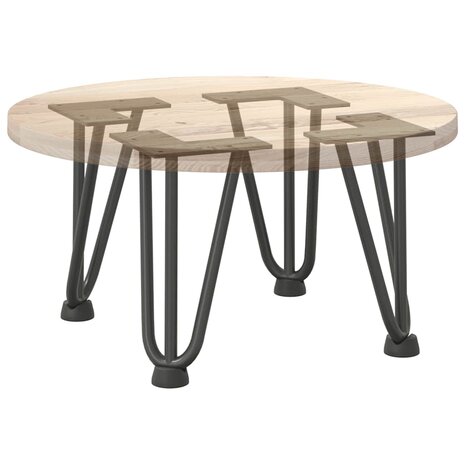 Tafelpoten voor Salontafel 4 st 20 cm massief staal antracietkleurig 8