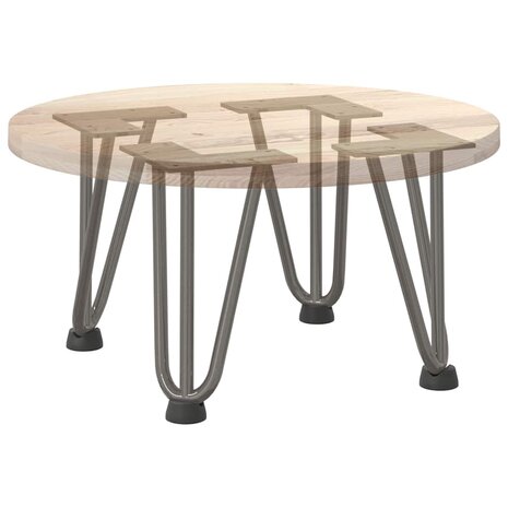 Tafelpoten voor Salontafel 4 st 20 cm massief staal naturel 8