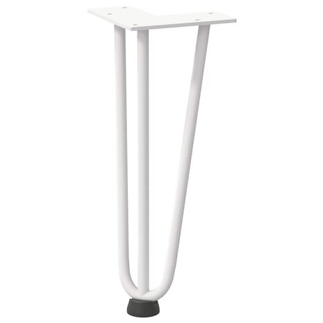 Tafelpoten voor Salontafel 4 st 30 cm massief staal wit 4