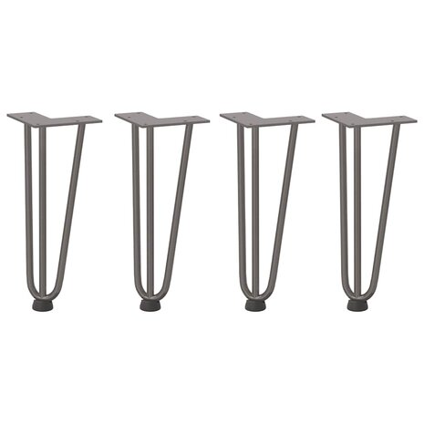 Tafelpoten voor Salontafel 4 st 30 cm massief staal naturel 2
