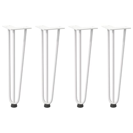 Tafelpoten voor Salontafel 4 st 42 cm massief staal wit 2
