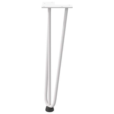 Tafelpoten voor Salontafel 4 st 42 cm massief staal wit 5