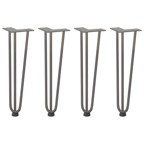 Tafelpoten voor Salontafel 4 st 42 cm massief staal naturel 2