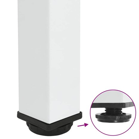 Salontafelpoten 4 st 30-32 cm staal wit 9