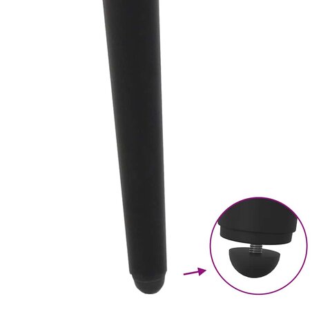 Salontafelpoten conische vorm 4 st 30-31 cm staal zwart 9