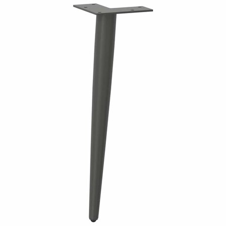 Salontafelpoten conische vorm 4 st 30-31 cm staal antraciet 4
