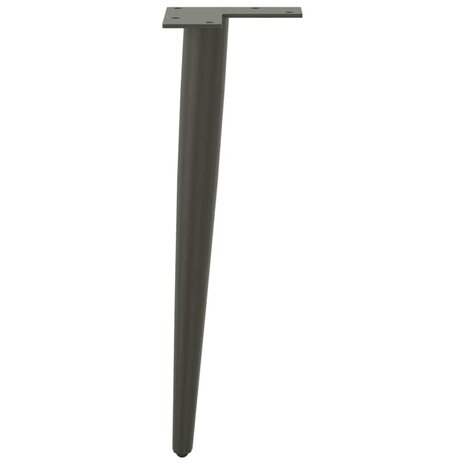Salontafelpoten conische vorm 4 st 30-31 cm staal antraciet 6