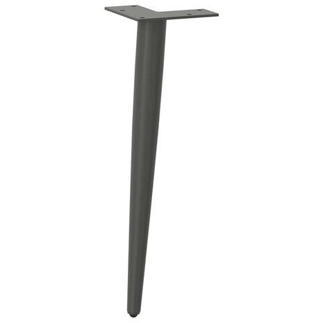 Salontafelpoten conische vorm 4 st 42-43 cm staal antraciet 4