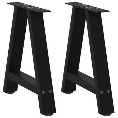 Salontafelpoten 2 st A-vormig 38x(42-43) cm staal zwart 1