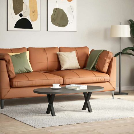 Salontafelpoten 2 st X-vormig 37x(30-31) cm staal zwart 2