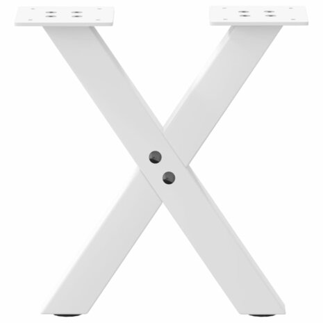 Salontafelpoten 2 st X-vormig 37x(30-31) cm staal wit 4