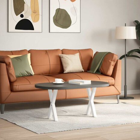 Salontafelpoten 2 st X-vormig 28x(42-43) cm staal wit 2