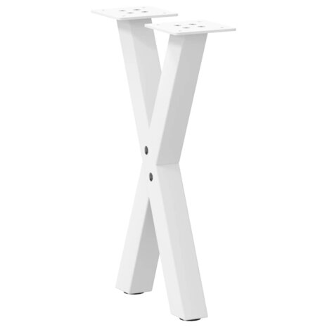 Salontafelpoten 2 st X-vormig 28x(42-43) cm staal wit 4
