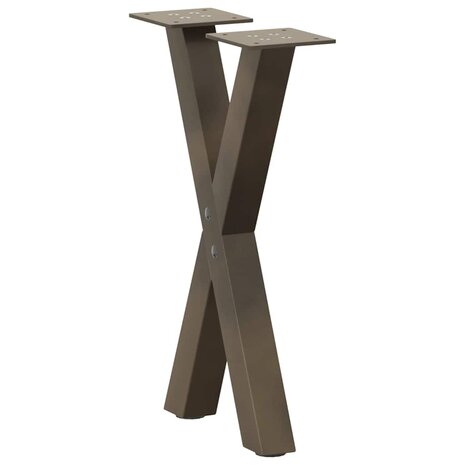 Salontafelpoten 2 st X-vormig 28x(42-43) cm staal naturel 4