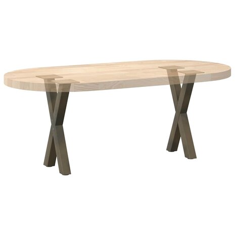 Salontafelpoten 2 st X-vormig 28x(42-43) cm staal naturel 8