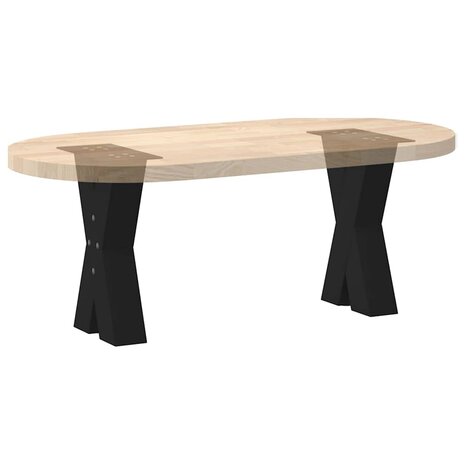 Salontafelpoten 2 st X-vormig 38x(42-43) cm staal zwart 8