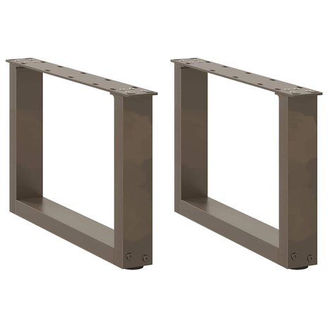 Salontafelpoten 2 st U-vormig 50x(30-31) cm staal naturel 1