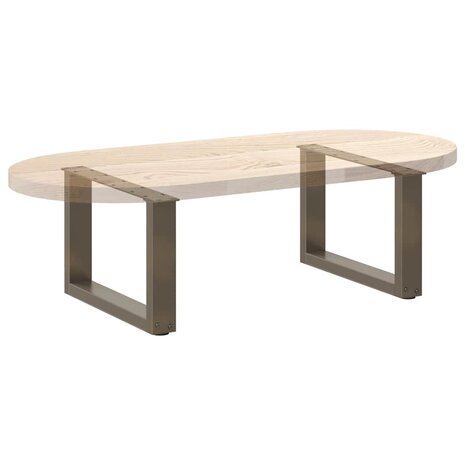 Salontafelpoten 2 st U-vormig 50x(30-31) cm staal naturel 8