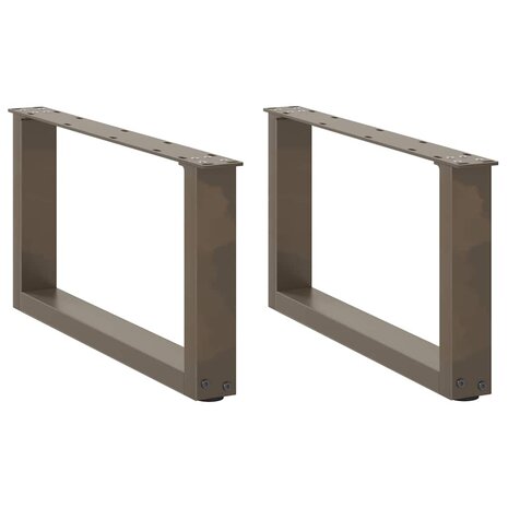Salontafelpoten 2 st U-vormig 70x(30-31) cm staal naturel 1