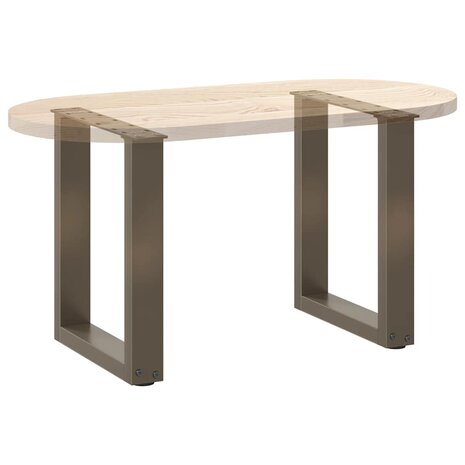 Salontafelpoten 2 st U-vormig 28x(42-43) cm staal naturel 8
