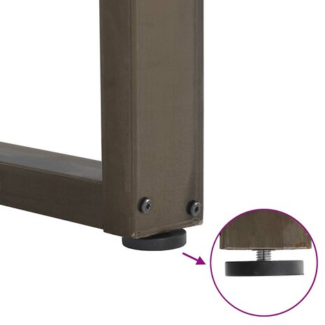 Salontafelpoten 2 st U-vormig 28x(42-43) cm staal naturel 9