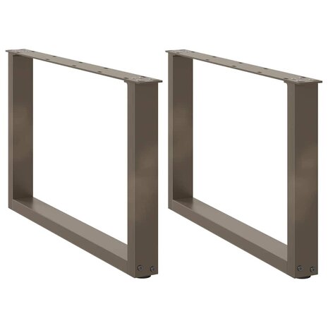 Salontafelpoten 2 st U-vormig 70x(42-43) cm staal naturel 1