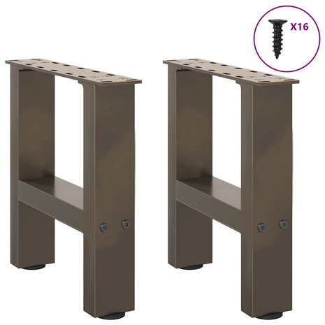 Salontafelpoten 2 st 30x (30-31) cm staal naturel staal 4