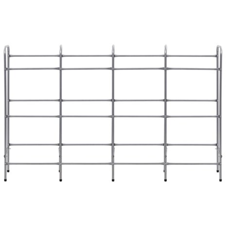 Opbergrek voor 12 kratten 190x33x116 cm staal zilverkleurig 3