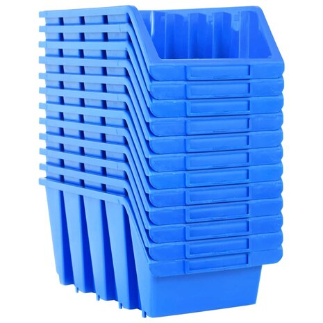 Stapelbakken 14 st kunststof blauw 3