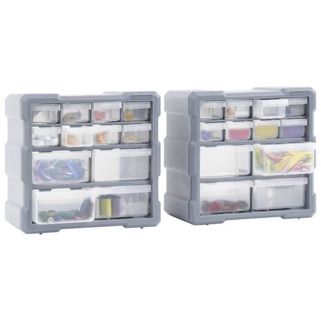 Organisers met 12 lades 2 st 26,5x16x26 cm 6