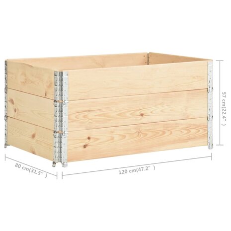 Palletopzetranden 3 st 80x120 cm massief grenenhout 7