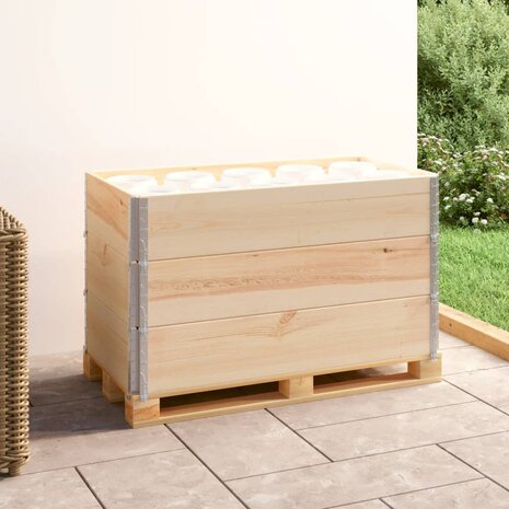 Palletopzetranden 3 st 50x100 cm massief grenenhout 1