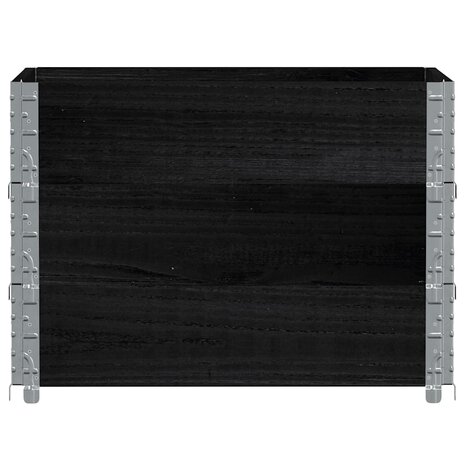 Palletopzetranden 3 st 80x60 cm massief grenenhout zwart 3