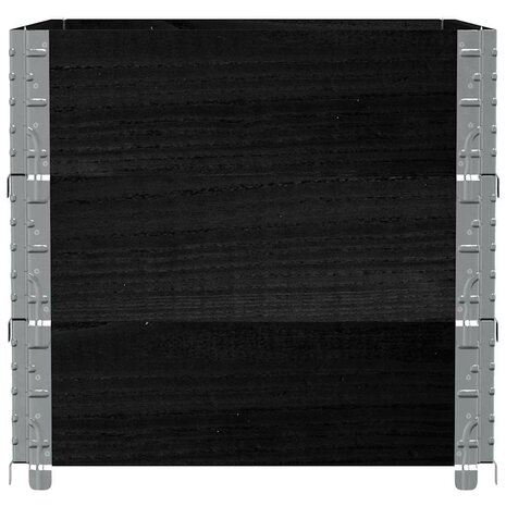 Palletopzetranden 3 st 80x60 cm massief grenenhout zwart 4