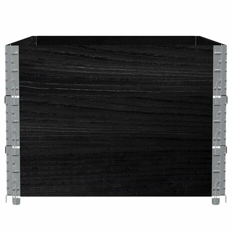 Palletopzetranden 3 st 120x80 cm massief grenenhout zwart 4