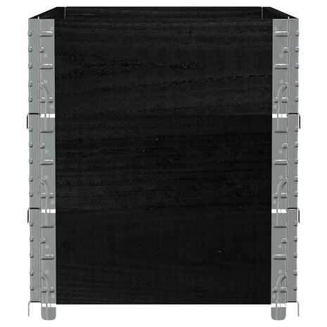 Palletopzetranden 3 st 100x50 cm massief grenenhout zwart 4