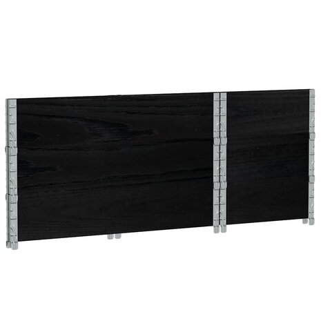 Palletopzetranden 3 st 100x50 cm massief grenenhout zwart 6