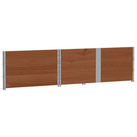 Palletopzetranden 3 st 150x100 cm massief grenenhout bruin 4