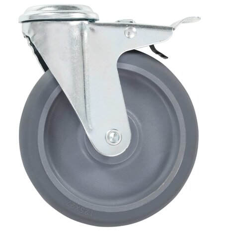 Zwenkwielen met boutgaten 4 st 125 mm 4