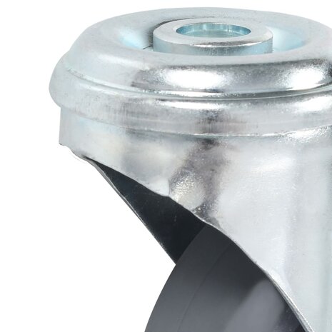 8 st Zwenkwielen met boutgaten 75 mm 9