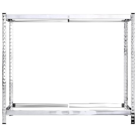 Bandenrek 2-laags 110x40x110 cm staal zilverkleurig 4