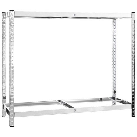 Bandenrekken 2-laags 2 st 110x40x110 cm staal zilverkleurig 4