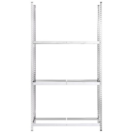 Bandenrekken 3-laags 2 st 110x40x200 cm staal zilverkleurig 5