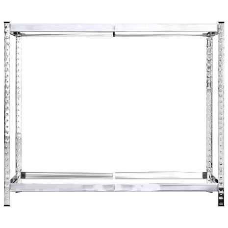 Bandenrekken 2-laags 4 st 110x40x110 cm staal zilverkleurig 5