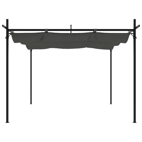 Pergola met uitschuifbaar dak 295x292x230 antracietkleurig 3