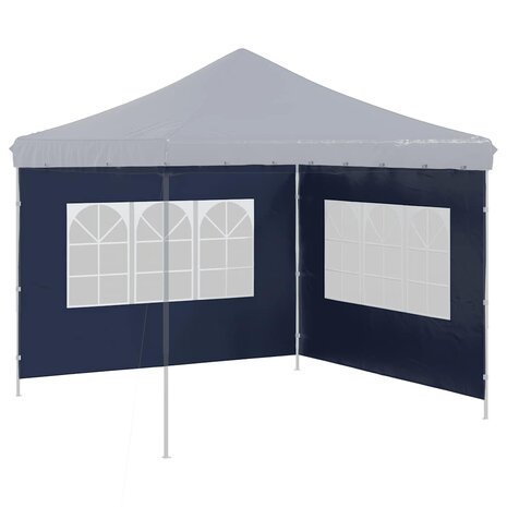 Tentwanden met raam PE blauw 2 st  5