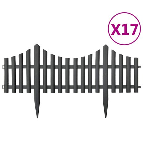 Gazonranden 17 st 10 m PP antracietkleurig 2