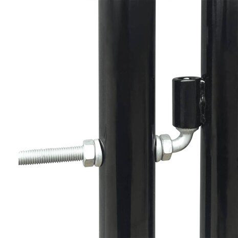 Zwarte enkele deur schuttingpoort 100x75 cm 3