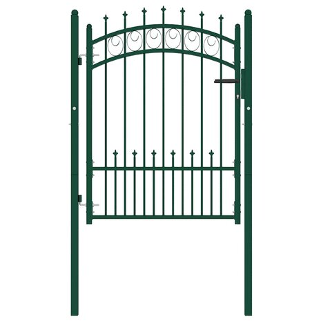 Hekpoort EMMEN met stalen pinnen 104x109,5 cm groen 2