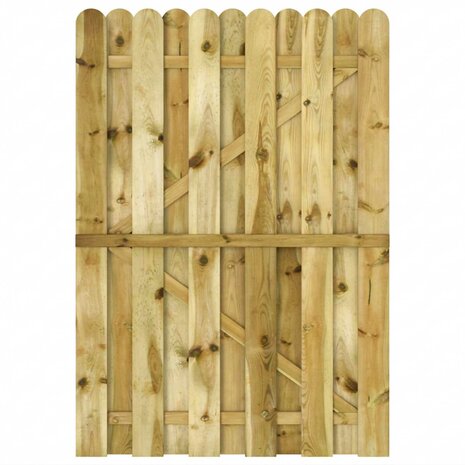 Tuinpoort 100 x 150 cm Massief grenenhout Groen 3